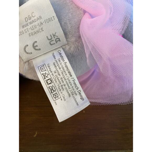 Histoire D’ours Gray Tutu Ballerina Hippo Plush Stuffed Animal Plush Toy 9” Tall - Picture 7 of 8